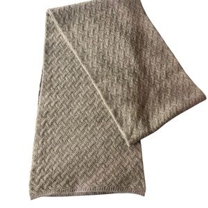 Glen Lyon 100% Cashmere Cable Kint Scarf Luxury Winter Neutral Color